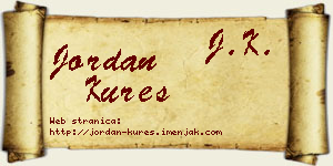 Jordan Kureš vizit kartica